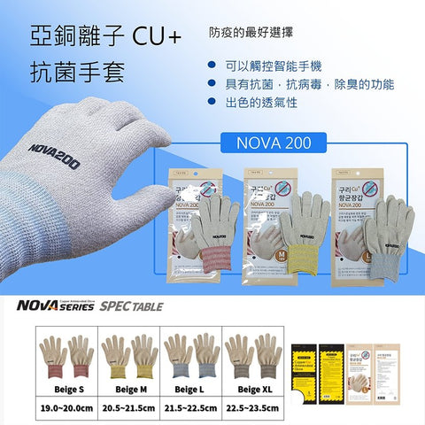 Copper Antibacterial Gloves 抗菌銅可清洗重用手套