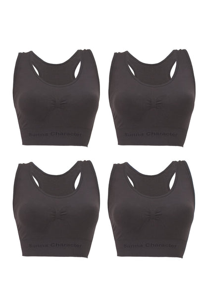 Copy of Fast Drying Sports Bra with Bamboo Charcoal - Cross-Back 3292 (4 pieces) - Sunna Character