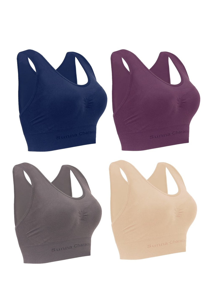 Fast Drying Sports Bra with Bamboo Charcoal - U-Back 3291 (4 pcs)– Sunna  Character