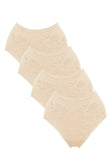 Plus Size Mid-High Waist Underwear 高腰竹炭加大內褲(4件) 37098 - Sunna Character