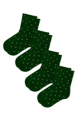 Polka Dot Mid Height Non-Binding Socks (4pairs) - Sunna Character